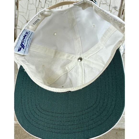 Vintage BASIN INC. PETROLEUM SERVICES White Snapback Corded Logo Patch Hat - Picture 5 of 7